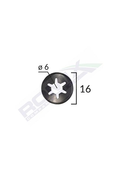 ROMİX Saiba Fixare Tapiterie Universal - Negru - 16Mm Set 25 Buc