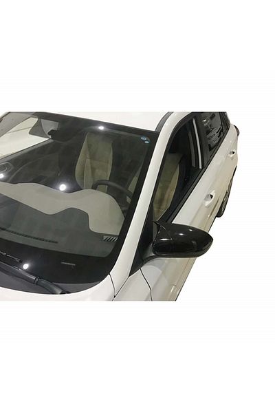 CED AUTO TRADE Mirror covers compatible with Hyundai i20 2014-2019 Glossy black BATMAN style