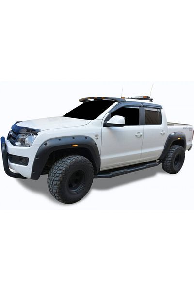 CED AUTO TRADE Windshield sunshade compatible with VW Amarok 2010->, with LEDs included, fiber, matte black