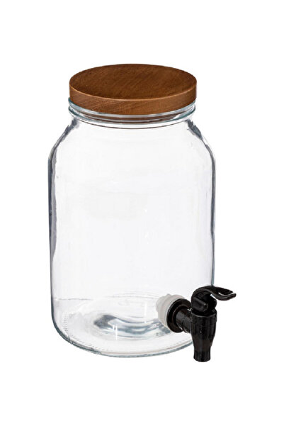 Secret de Gourmet موزع مشروبات زجاجي من كافيه بوردو، شفاف وبني، سعة 3 لتر