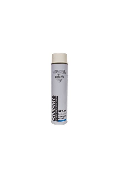 BRILLIANTE ACRYLIC SPRAY PAINT PURE WHITE GLOSSY (RAL 9010) 600 ml BRILLIANTE