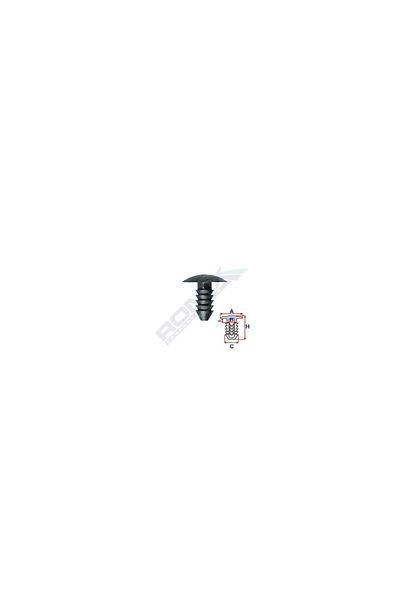 ROMİX Clips Tapiterie Pentru Fiat/Grup Vag 7X17.9Mm - Gri Set 10 Buc