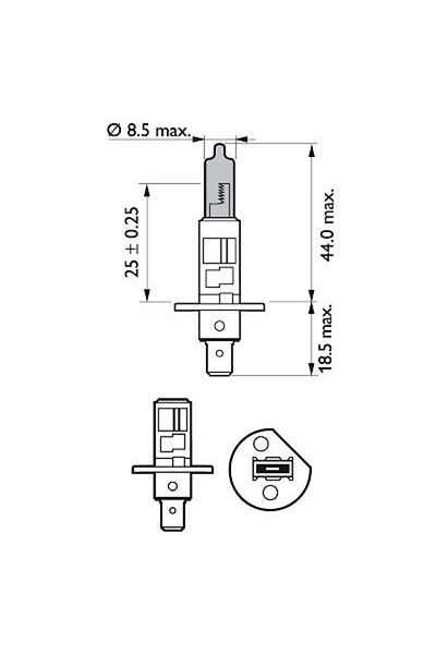 Philips BEC FAR H1 55W 12V WHITE VISION ULTRA (blister) PHILIPS