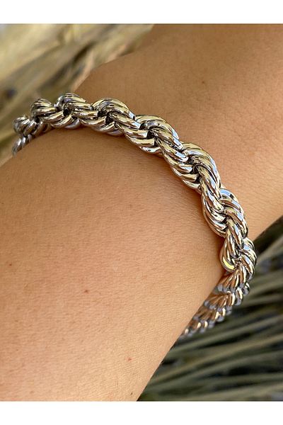 Lucios Golden Craftsmanship Jeweler Model Thick Auger Bracelet (20 cm)