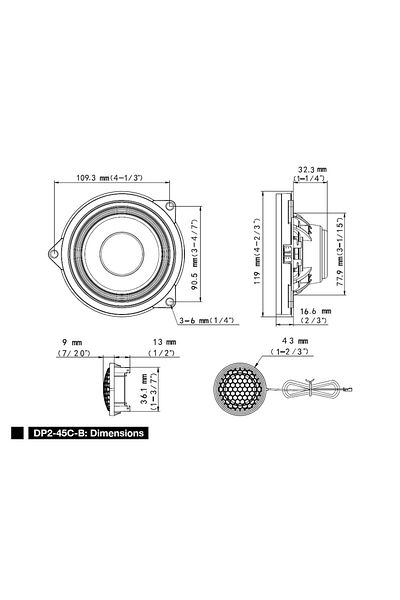 Alpine Boxe auto componente dedicate BMW seria 3 si seria 4 Alpine DP2-40C-B, 50 W
