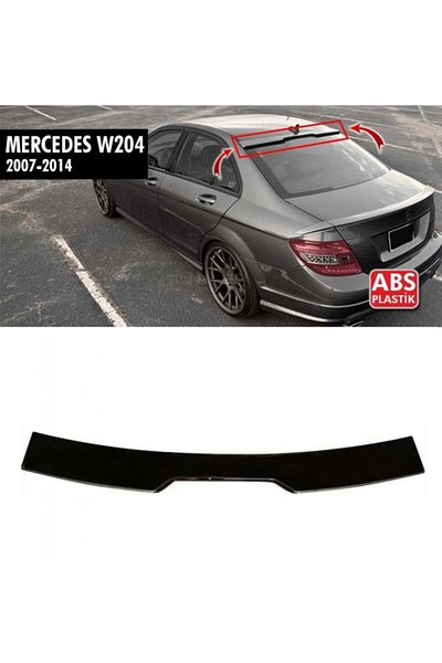 CED AUTO TRADE Rear Spoiler compatible with Mercedes C-Class W204 2007-2014, Glossy Black