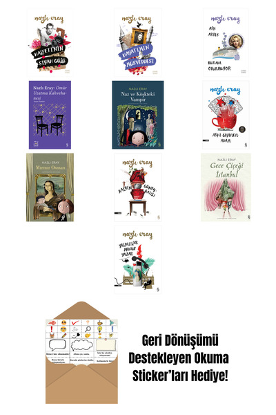 Everest Yayınları Nazlı Eray 10 Kitap Set + Okuma Sticker'ları
