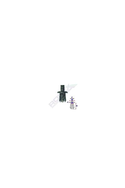ROMİX Fiat Fastening Clips - Black Set of 25 Pieces