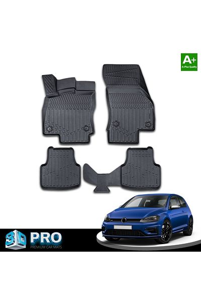 CED AUTO TRADE Set of rubber car mats VW GOLF 7 VII 2012-2020, 3D tray shape