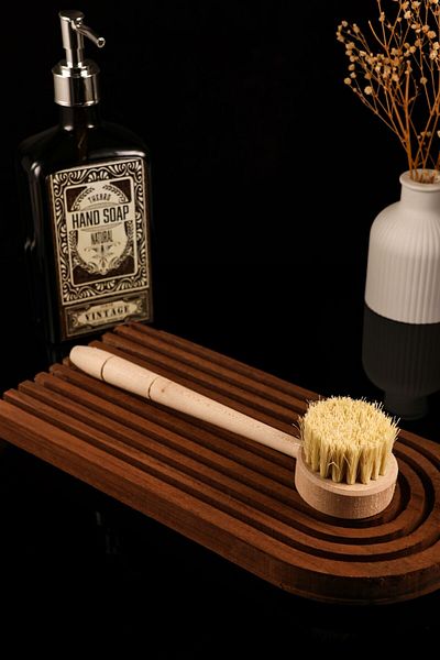 TheBRo Tampiko Herbal Natural Fruit and Vegetable Cleaning Brush-Tampiko Herbal Handle Dishwashing Brush