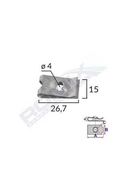 ROMİX Clips Metalic Fixare Universal Set 10 Buc