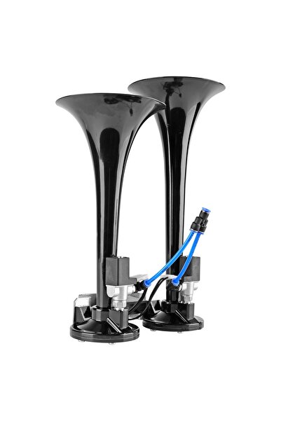 Seger ΜΑΥΡΗ ΜΕΤΑΛΛΙΚΗ ΚΟΡΝΑ ΦΟΡΤΗΓΟΥ ΜΕ 2 ΚΟΡΝΕΣ, MELODIQUE, 24V 1A