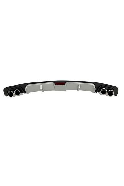 CED AUTO TRADE Difuzor bara spate universal , RACE A1 Design, negru mat / gri si catadioptru reflectorizant