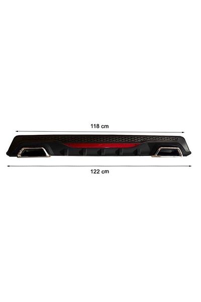 CED AUTO TRADE Difuzor bara spate universal, ELITE PLUS B Design, negru cu catadioptru reflectorizant