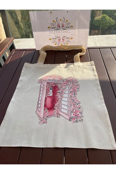 EGE DESIGN Printed Cloth Bag 30X40 cm