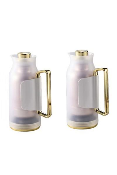 DVINA High-quality tea and coffee thermos set, keeps liquids warm for 12 hours, multi-colored, 1 liter + 1 liter capacity
