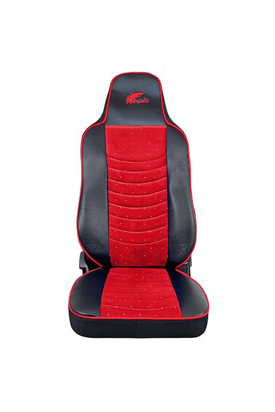 Umbrella SET HUSE SCAUN TRUCK UMBRELLA PENTRU MAN TGX EURO 6 PIELE ECOLOGICA NEAGRA + VELVET ROSU (2021-)