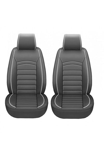CED AUTO TRADE Set 2 huse scaune auto pentru fata, piele ecologica, gri