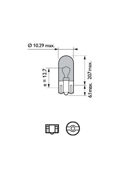Philips Set 2 Becuri Fara Soclu W5W 12V (Blister) White Vision Ultra Philips