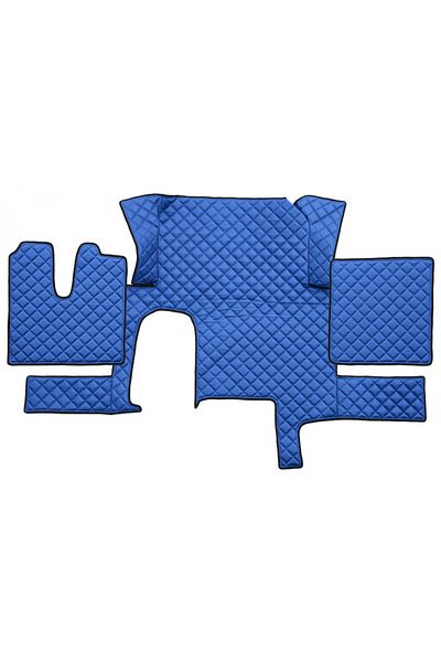 CED AUTO TRADE Set covorase camion, piele ecologica MAN TGX 2007-2020, albastru, cu 1 sertar