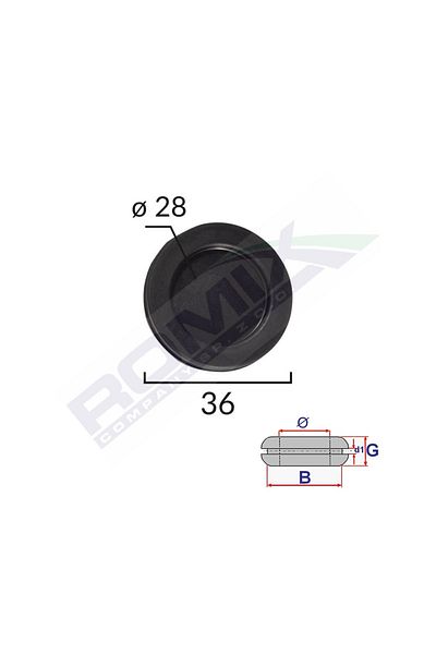 ROMİX Capac Cauciuc Inchis Universal Diametru 28Mm Set 5 Buc