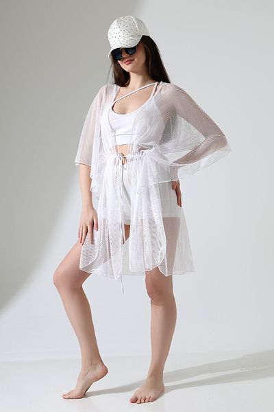 Esberin Front Lace Mesh Pareo