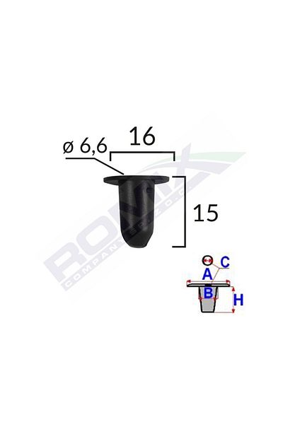 ROMİX Clema Fixare Prag Pentru Vw Set 10 Buc