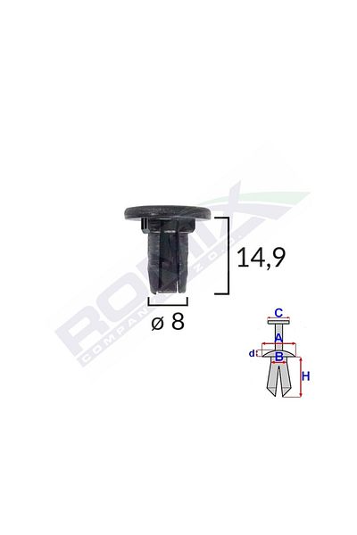ROMİX Upholstery Clips For Renault Laguna/Scenic Ii Set of 10 Pieces