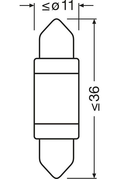 Osram Bec Auxiliar Cu LED 12V (C5W 36Mm) Alb 6000K Blister 1 Buc Osram