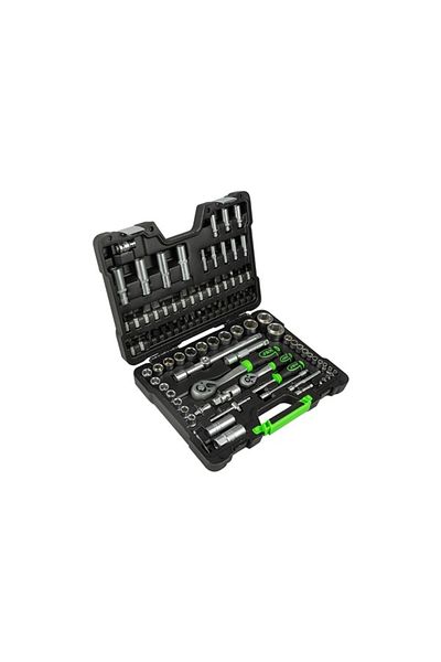 JBM TRUSA DE TUBULARE HEXAGONALE CU 94 PIESE CU CLICHETI 1/2` SI 1/4` JBM