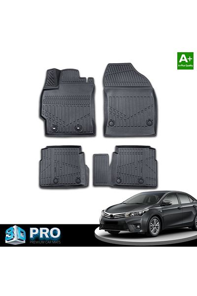 CED AUTO TRADE Set of rubber car mats TOYOTA Corolla E140 2013-2018, 3D tray shape