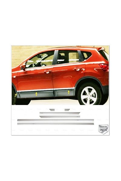 CED AUTO TRADE Ornamente inox bandouri laterale compatibil Nissan Qashqai I 2007-2014