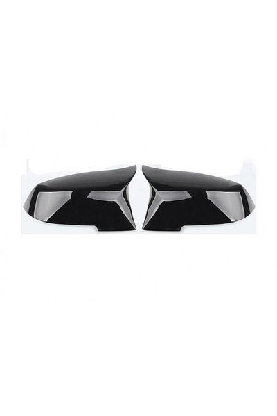 CED AUTO TRADE Capace oglinda compatibile cu BMW seria 5 E60 2003-2010 Negru lucios Batman Style