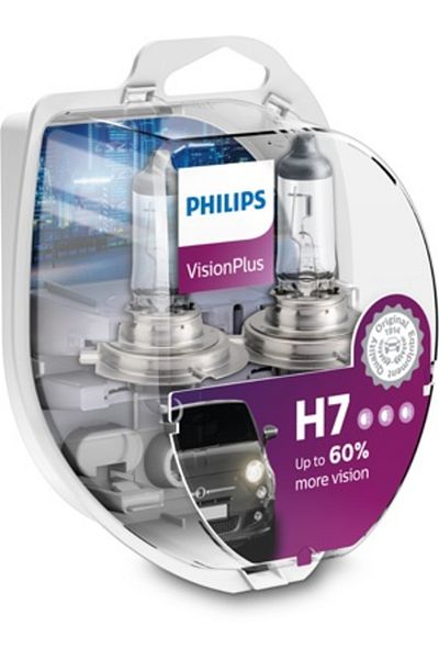 Philips SET 2 BECURI FAR H7 55W 12V VISION PLUS PHILIPS