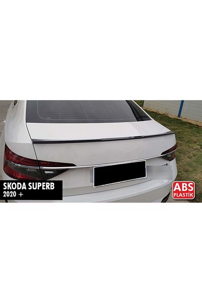 CED AUTO TRADE Trunk spoiler compatible with Skoda Superb III 2019-> sedan, M4 design glossy black