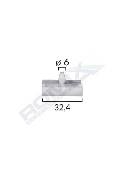 ROMİX Clips Praguri Bmw 6X24Mm - Gri Set 10 Buc