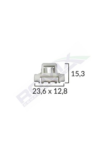 ROMİX Exterior Element Fixing Clips For Mercedes - White Set of 10 Pieces