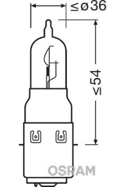 Osram Bec Moto 12V S2 35/35 W Original Osram