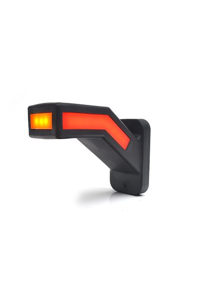 WAS LAMPA GABARIT LED CU BRAT 1167L W168.2, 12V-24V, POZITIE ALB / ROSU / PORTOCALIU STANGA WAS