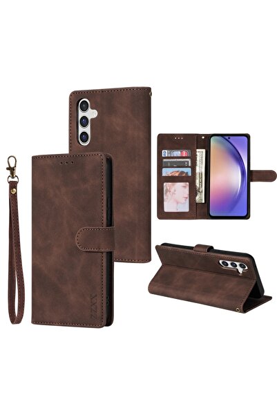 Choice جراب وحزام لهاتف Galaxy A51 - محفظة بلون القهوة مع إطار للبطاقات، جراب...