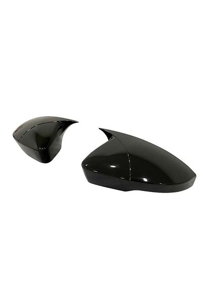 CED AUTO TRADE Mirror caps compatible with SKODA SUPERB II 2008-2015 Glossy Black Batman Style