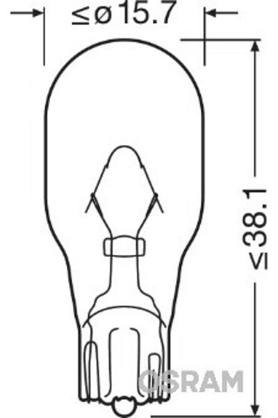 Osram Bec 12V WY16W Set original 10 buc OSRAM