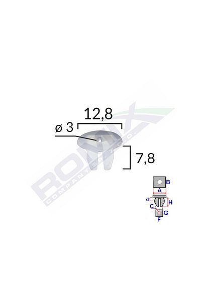 ROMİX Clips Fixare Pentru Grup Vag /Citroen/ Fiat /Alfa - Alb Set 25 Buc