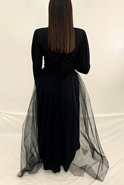 Infiny Shopping Royal black dress with silver embroidery