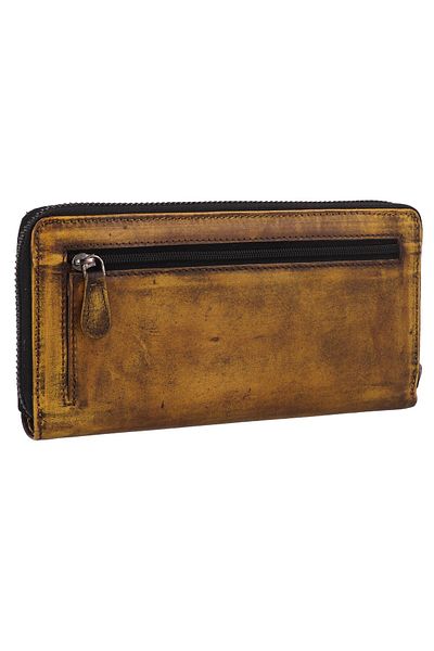 Greenburry Destressed Wallet RFID protection Leather 19 cm
