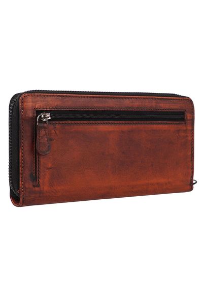 Greenburry Destressed Wallet RFID protection Leather 19 cm