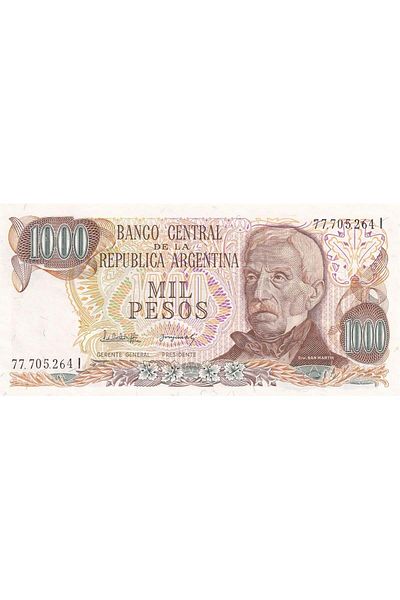 Benim Koleksiyonum Argentina, 1,000 Peso (1976) Unc Old Foreign Paper Money