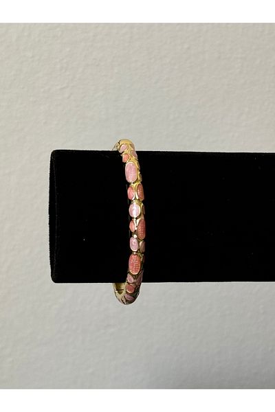 Beloria Mineli Oval Pink Steel Bracelet
