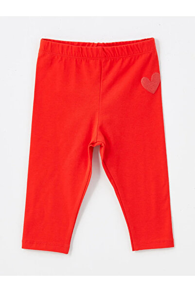 LC Waikiki Lcw Kids Red Elastic Waist Striped Baby Girl Leggings 2 Pack