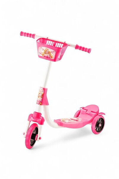 BRN Oyuncak Sepetli Frenli 3 Tekerlekli Kız Erkek Çocuk Scooterı